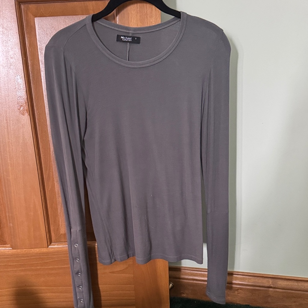 Michael Lauren Charcoal Long Sleeve Top